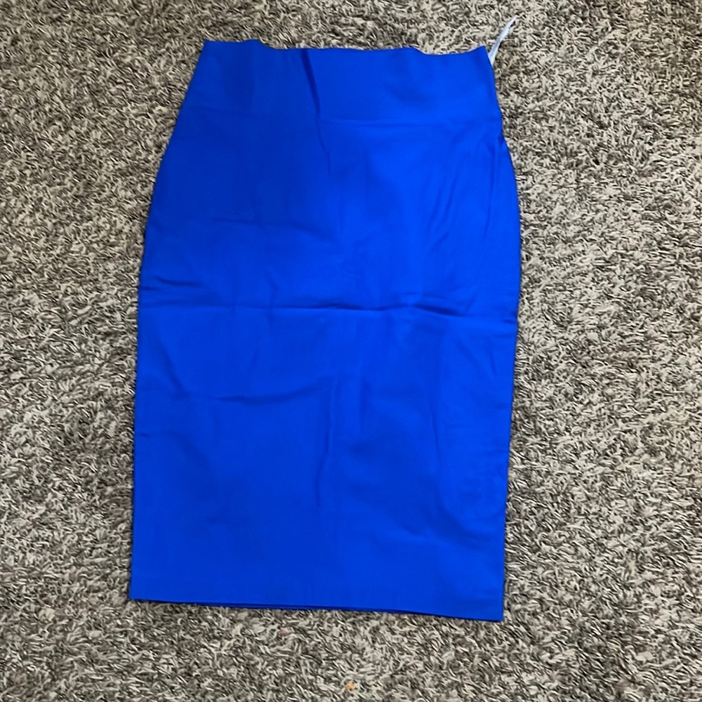 Blue skirt. Stretch’s